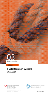 Il volontariato in Svizzera 2013/2014