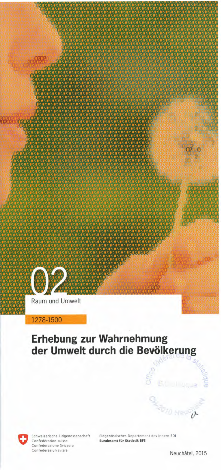 Erhebung zur Wahrnehmung der Umwelt durch die Bevölkerung