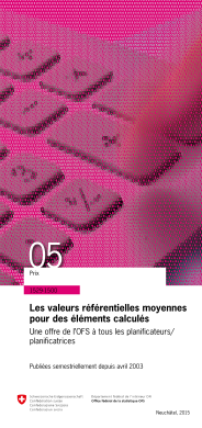 Les valeurs référentielles moyennes pour des éléments calculés