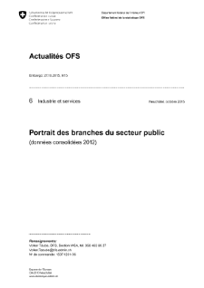 Portrait des branches du secteur public (données consolidées 2012)