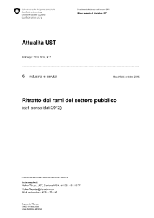 Ritratto dei rami del settore pubblico (dati consolidati 2012)