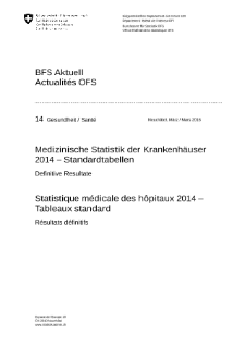 Medizinische Statistik der Krankenhäuser 2014 - Standardtabellen