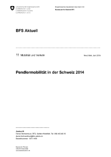 Pendlermobilität in der Schweiz 2014