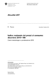 Indice nazionale dei prezzi al consumo: dicembre 2015 = 100