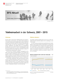 Teleheimarbeit in der Schweiz, 2001- 2015