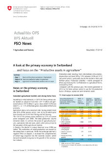 A look at the primary economy in Switzerland