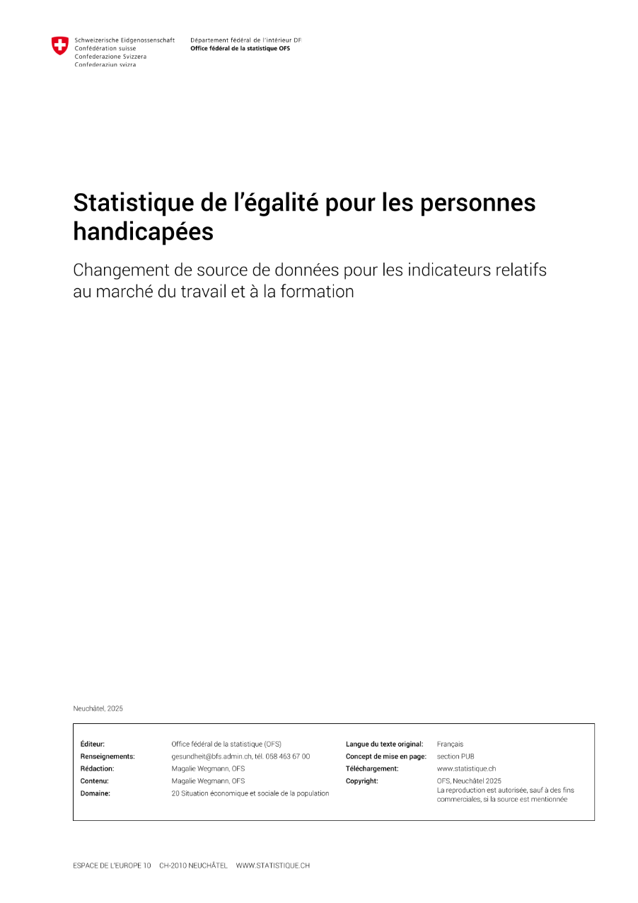 Changement de source de données pour les indicateurs relatifs au marché du travail et à la formation