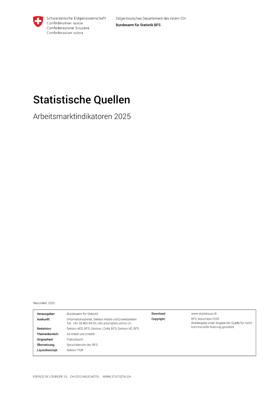 Arbeitsmarktindikatoren 2025 - Statistische Quellen