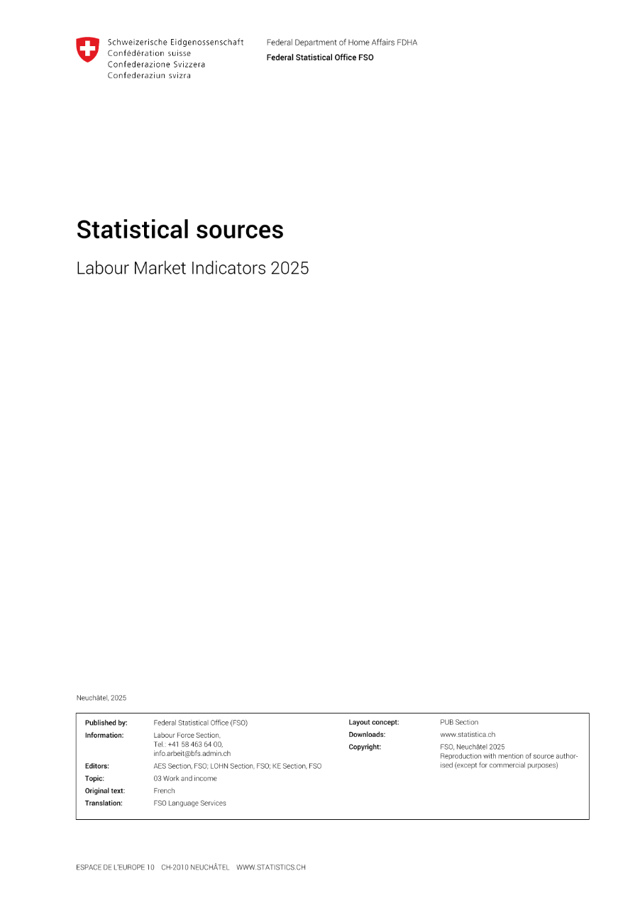 Labour market indicators 2025 - Statistical sources