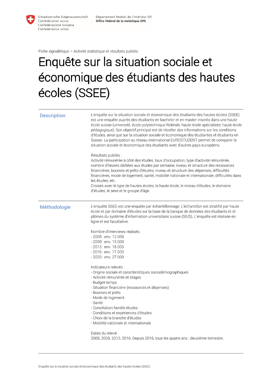Situation sociale et économique des étudiants