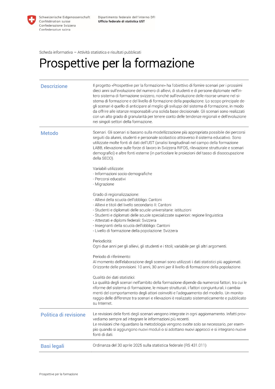 Prospettive per la formazione