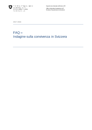 FAQs - Indagine sulla convivenza in Svizzera