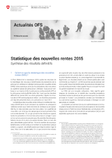 Statistique des nouvelles rentes 2015