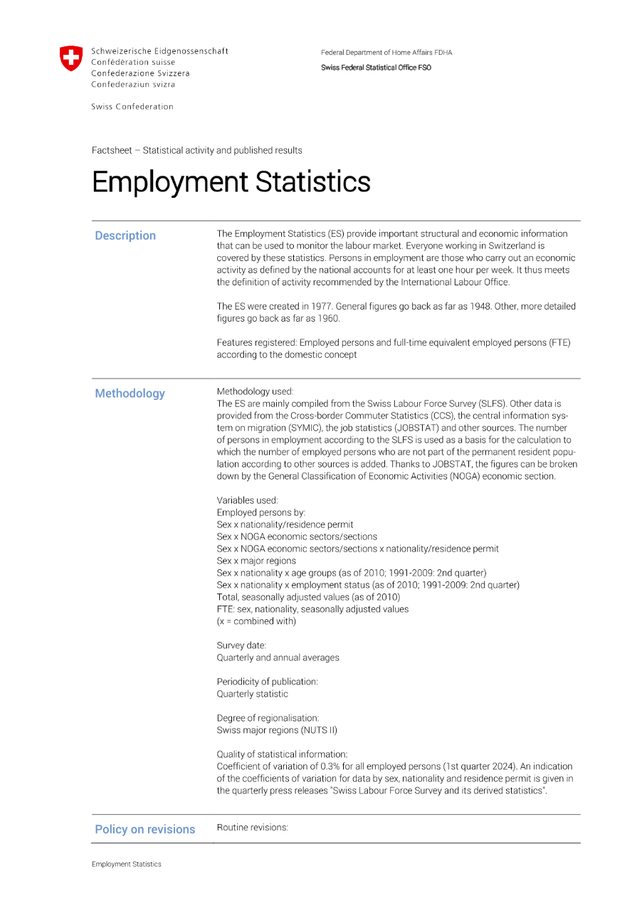 Employment Statistics