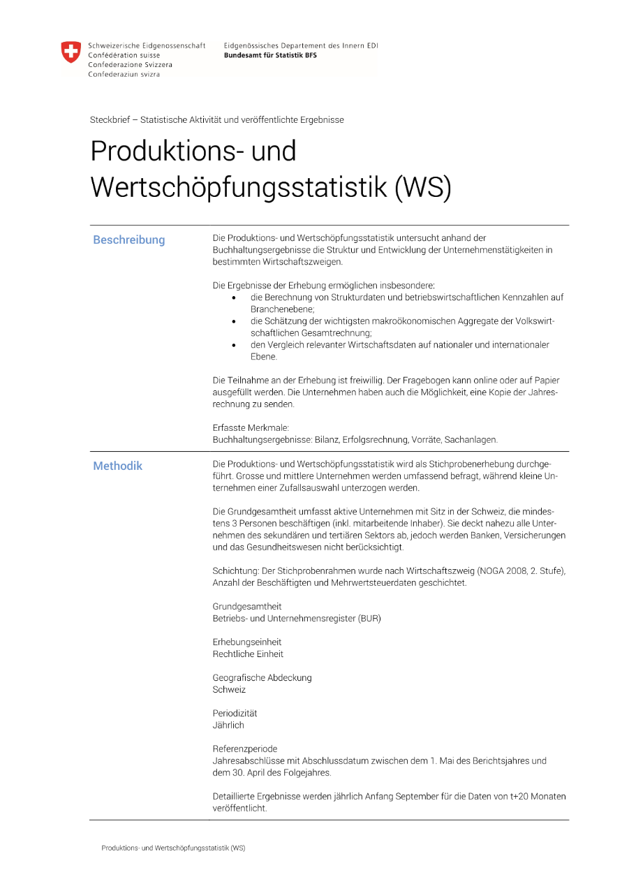 Wertschöpfungsstatistik