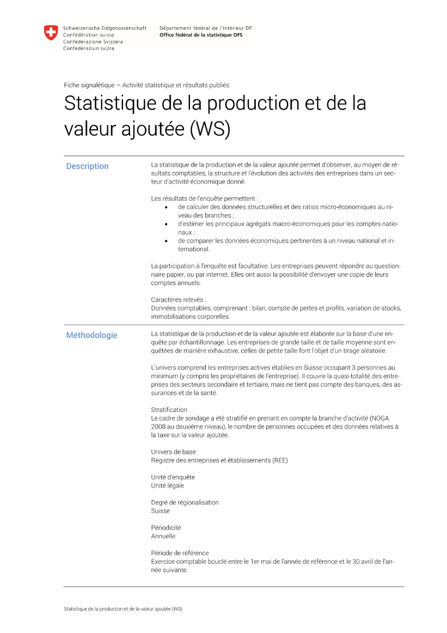 Statistique de la valeur ajoutée