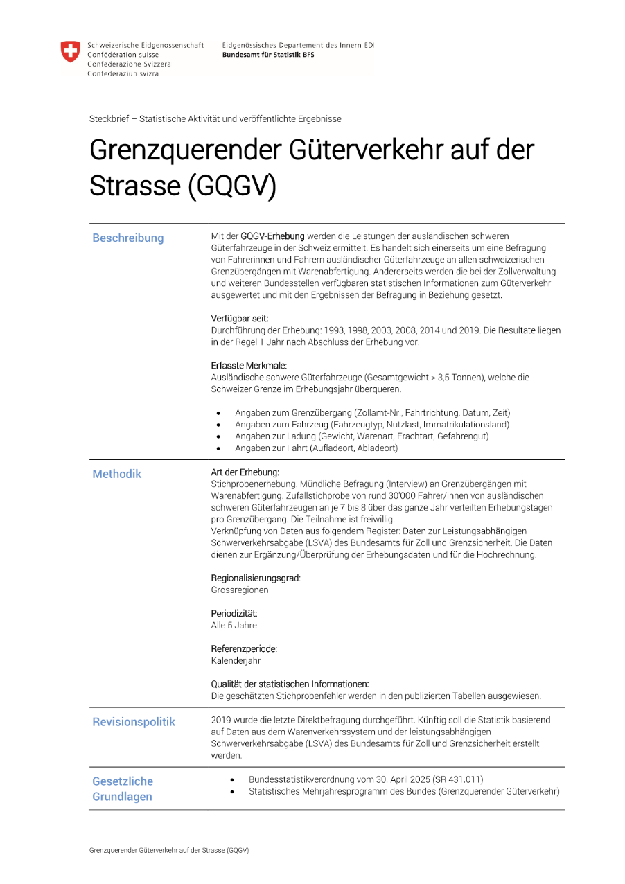 Grenzquerender Güterverkehr auf der Strasse