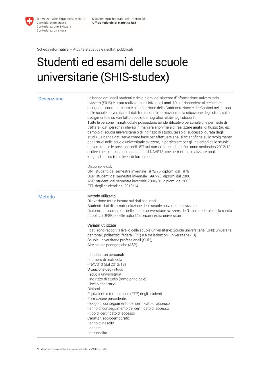 Studenti ed esami delle scuole universitarie