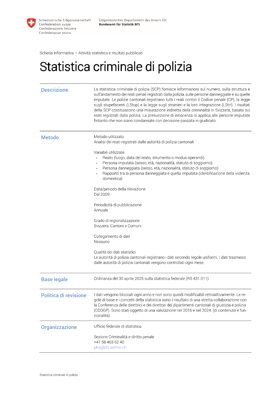 Statistica criminale di polizia