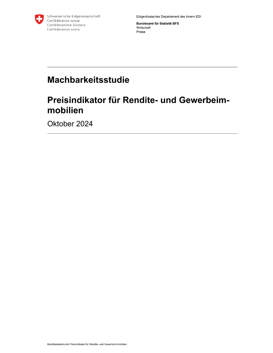 Preisindikator für Rendite- und Gewerbeimmobilien, Oktober 2024