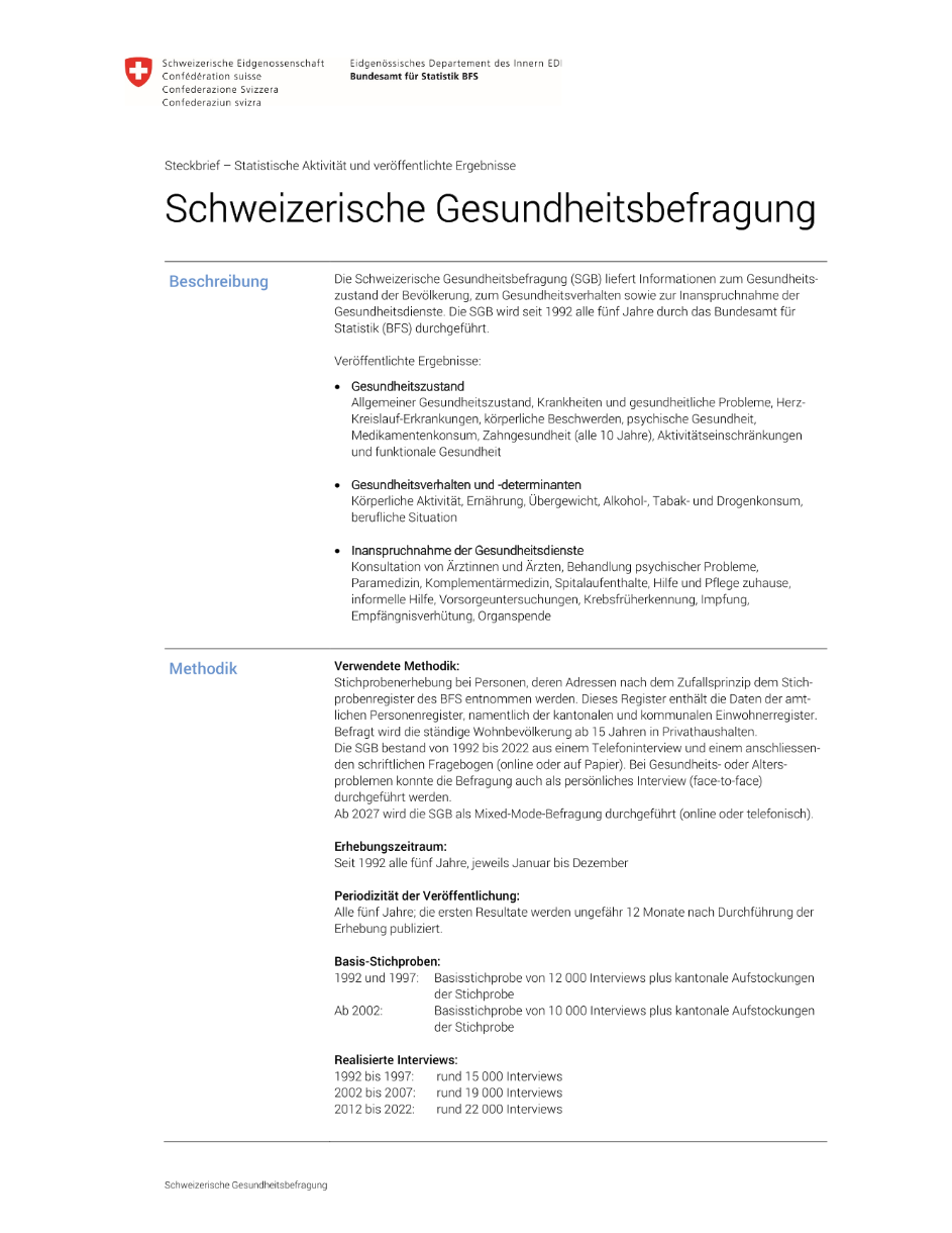 Schweizerische Gesundheitsbefragung