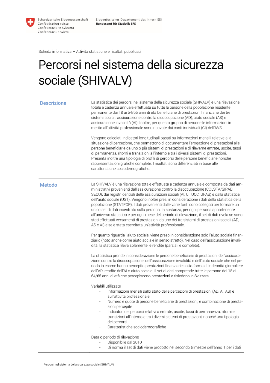 Percorsi nel sistema della sicurezza sociale