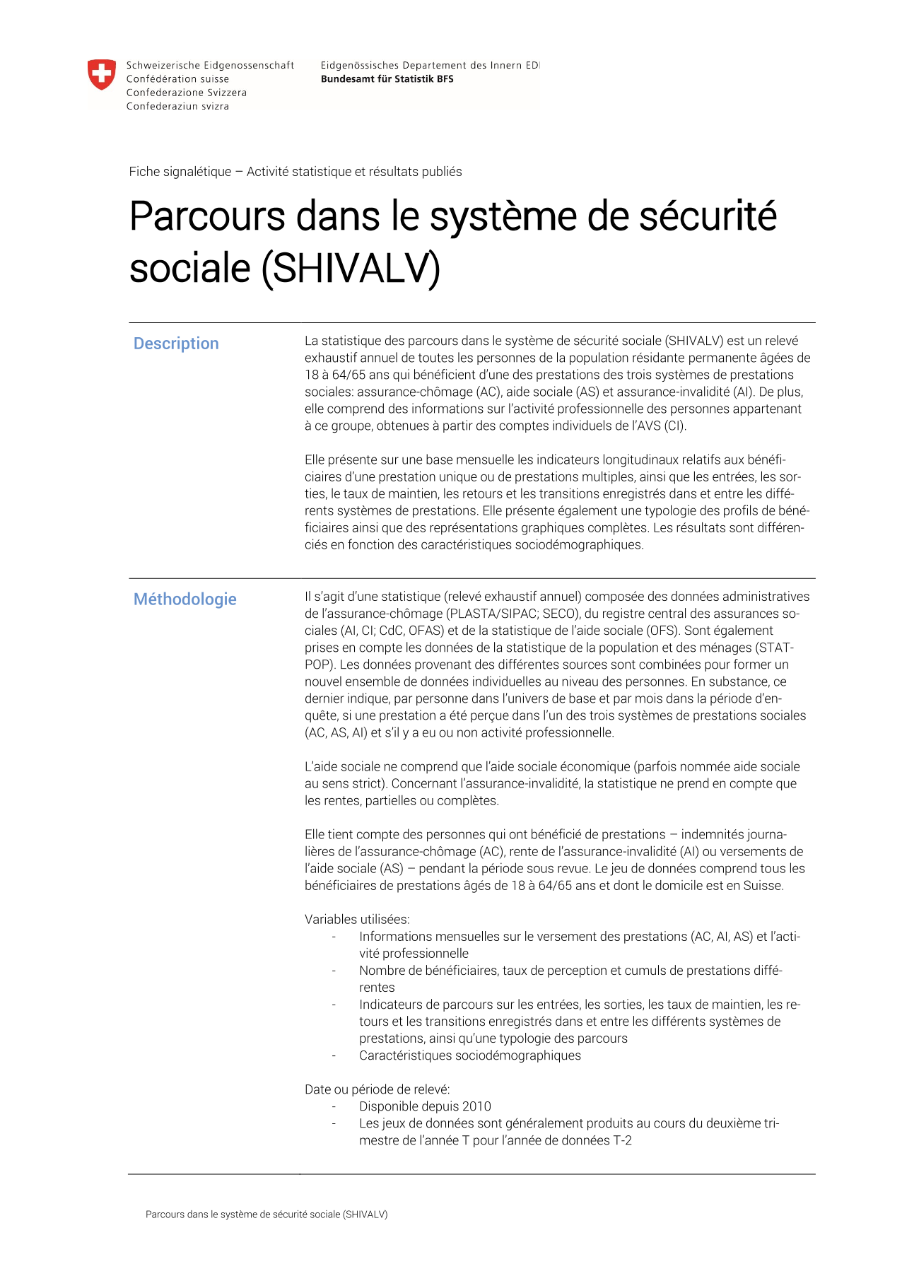 Parcours dans le système de sécurité sociale