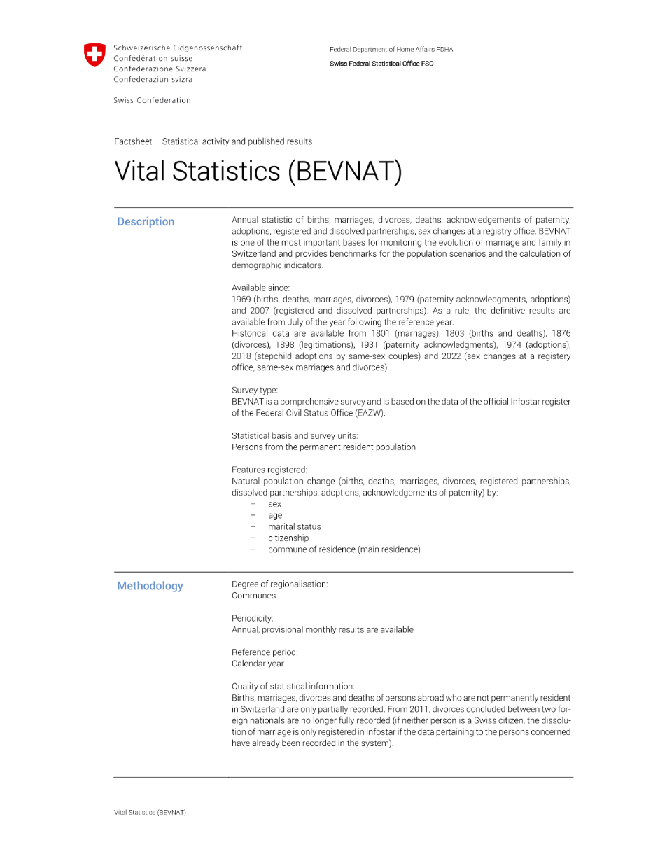 Vital Statistics