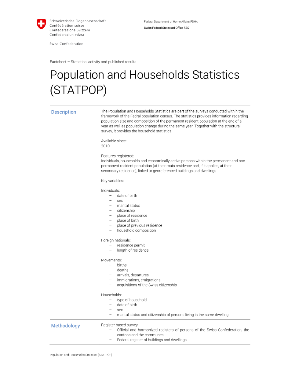 Population and Households Statistics