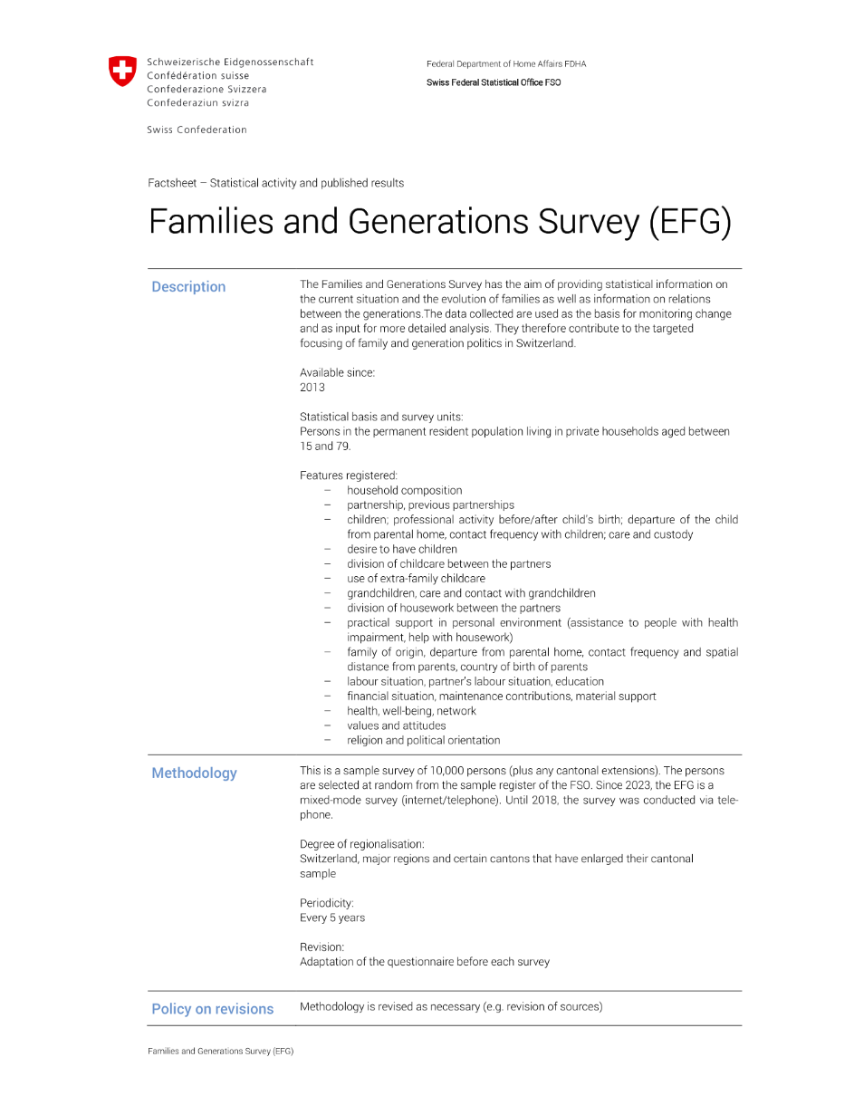 Families and Generations Survey
