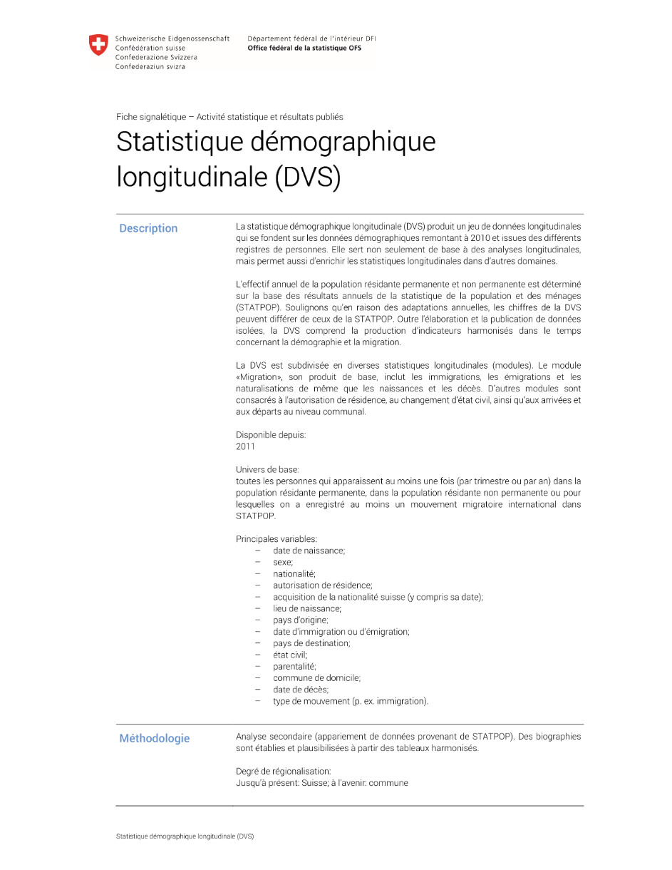 Statistique démographique longitudinale