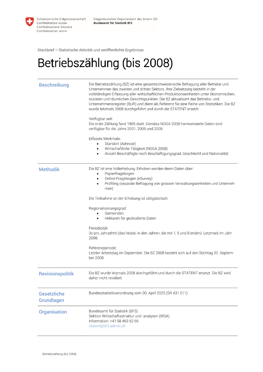 Betriebszählung (bis 2008)