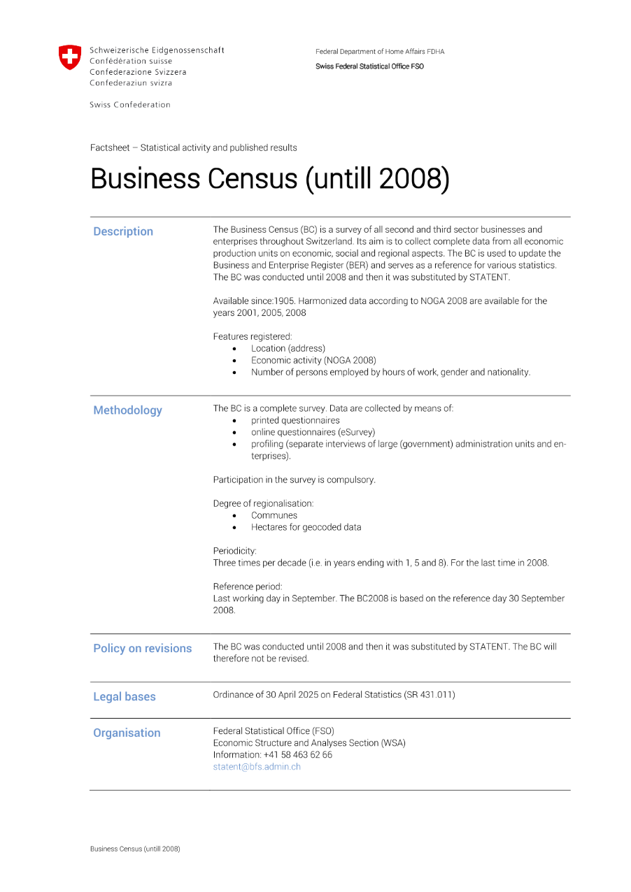 Business Census (until 2008)