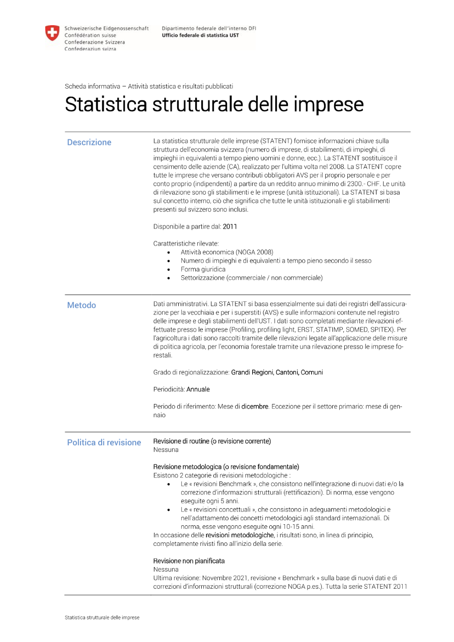 Statistica strutturale delle imprese
