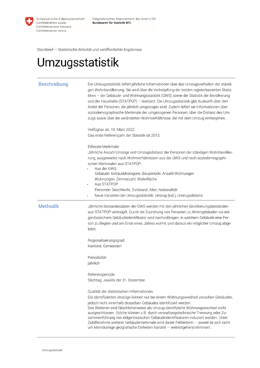 Umzugsstatistik