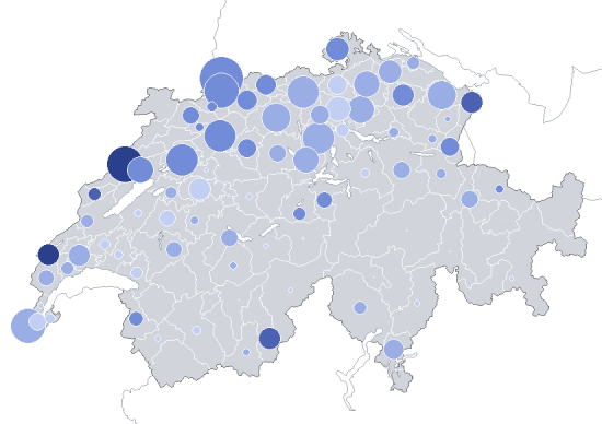 Emplois (en équivalents plein temps) dans les branches des hautes technologies