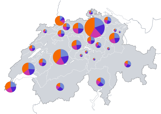 Beschäftigte im 3. Wirtschaftssektor nach Grössenklassen