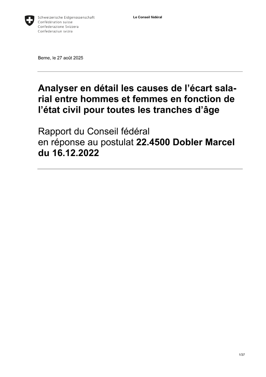 Analyser en détail les causes de l'écart salarial entre hommes et femmes en fonction de l'état civil pour toutes les tranches d'âge