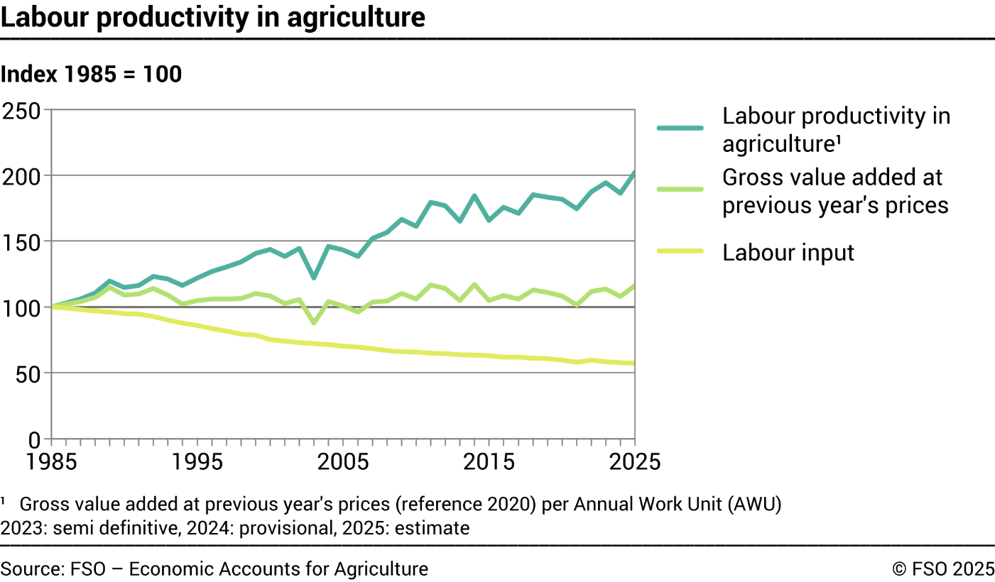 Labour productivity in agriculture - Index