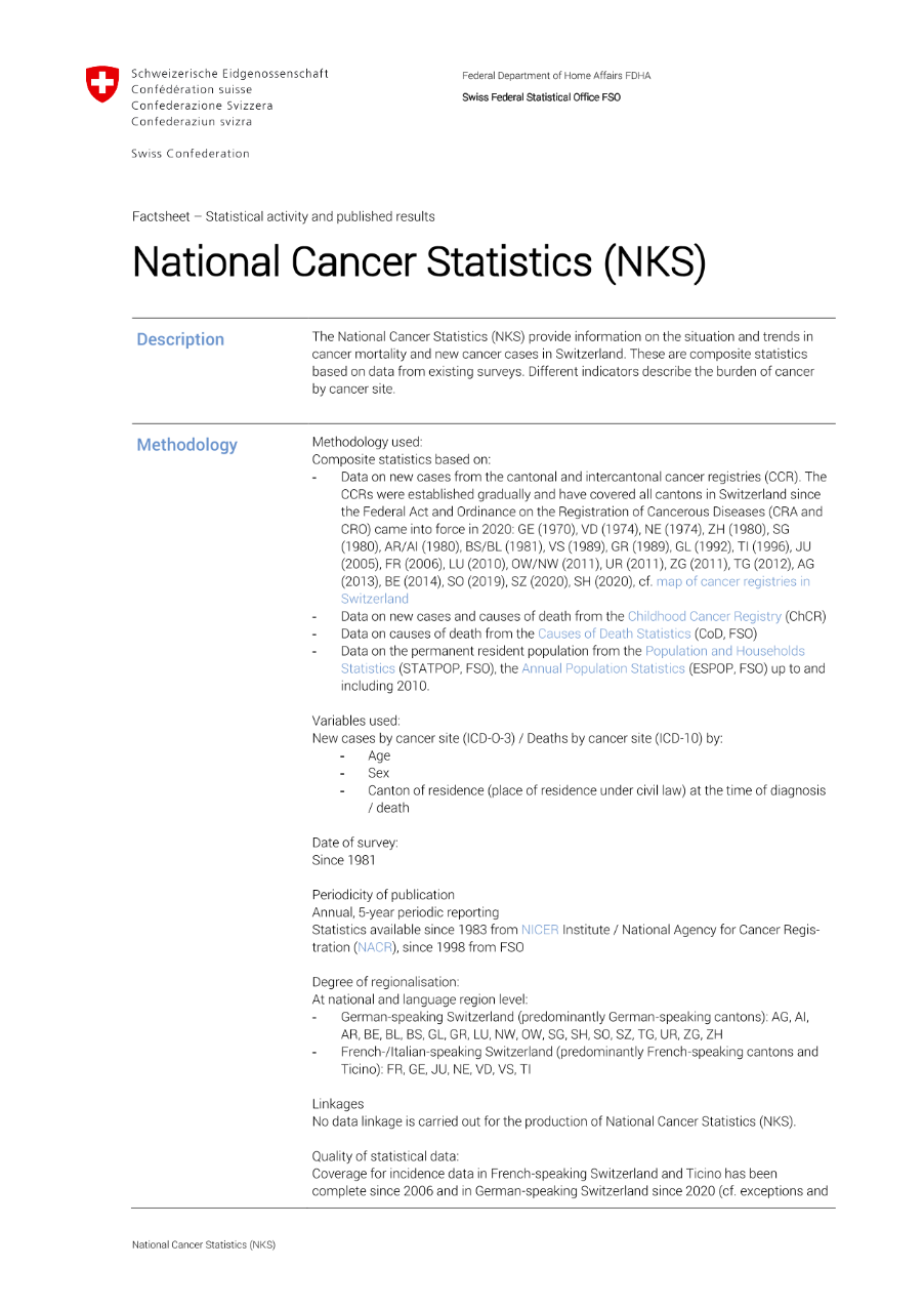 National cancer statistics