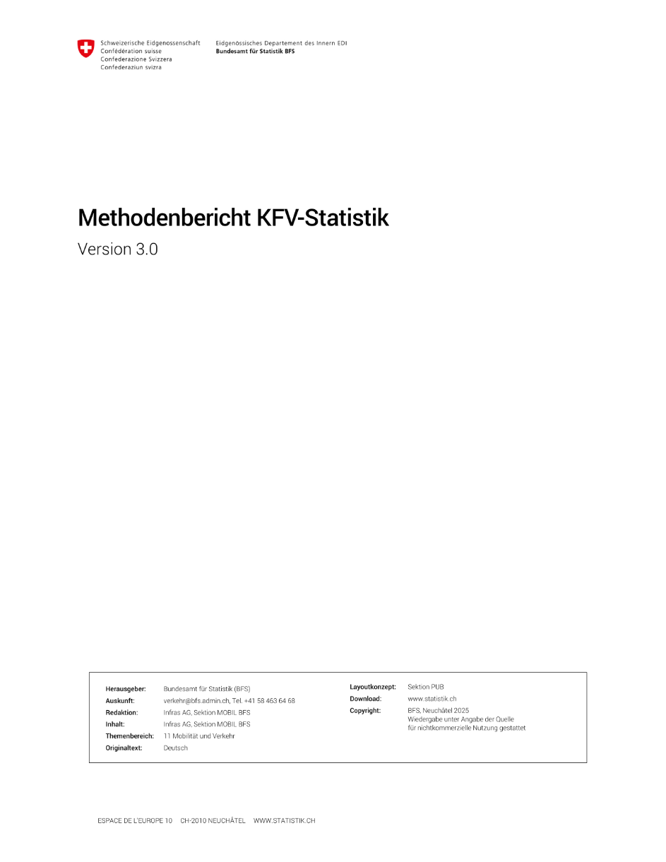 Methodenbericht KFV-Statistik
