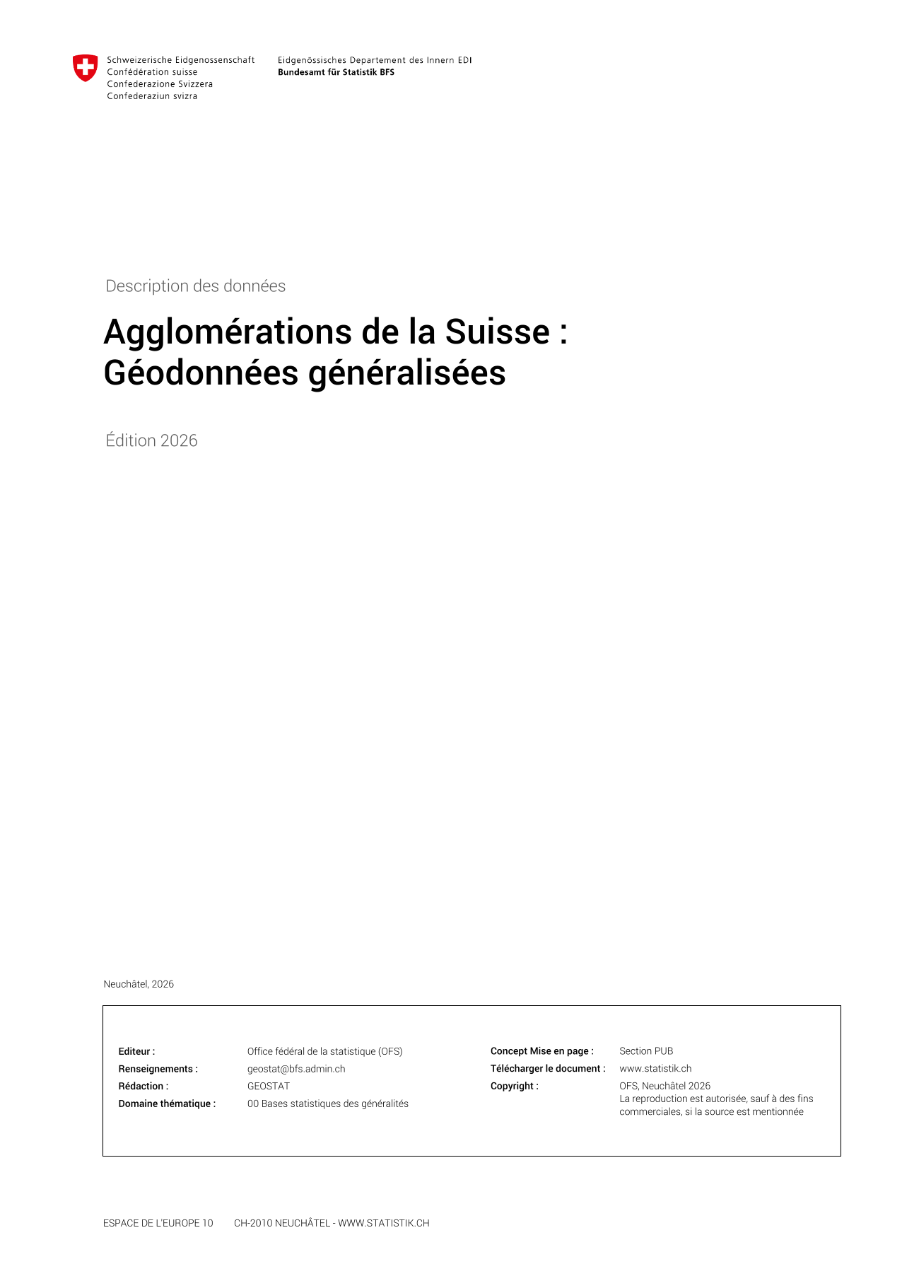 Limites des agglomérations : description des données