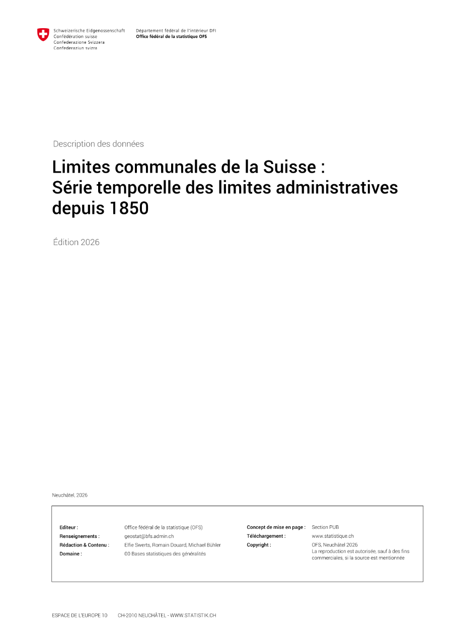Limites communales: description des données