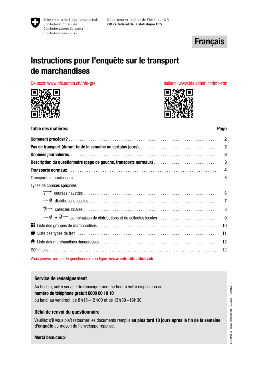 Instructions ETM