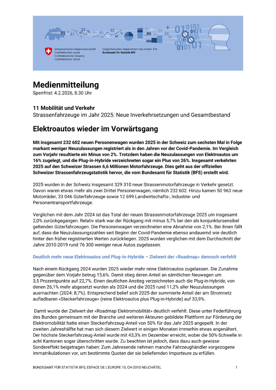 Elektroautos wieder im Vorwärtsgang