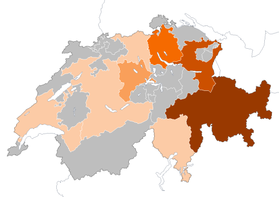 Population résidante avec le romanche comme langue principale