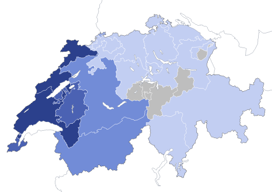 Wohnbevölkerung mit Hauptsprache Französisch