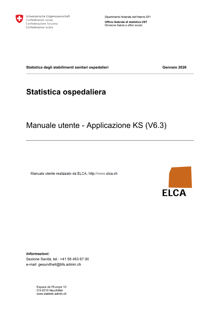 Statistica ospedaliera - Manuale utente