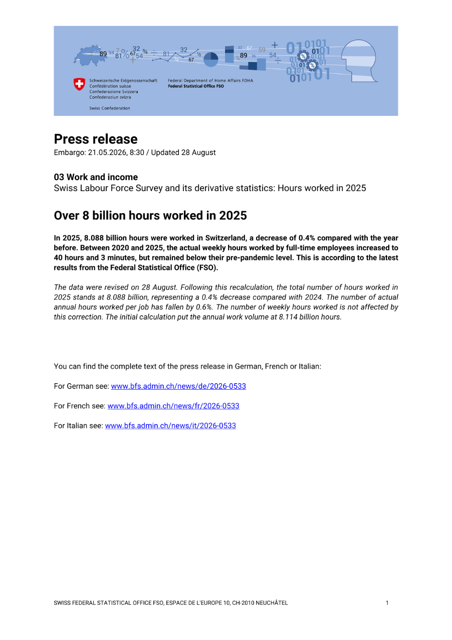 Over 8 billion hours worked in 2025