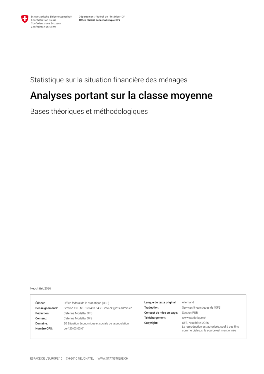Analyses portant sur la classe moyenne